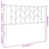NNEVL Metal Headboard Black 107 cm King Single