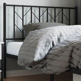 NNEVL Metal Headboard Black 107 cm King Single