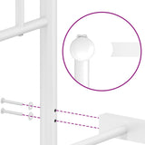 NNEVL Metal Bed Frame without Mattress with Headboard White 107x203 cm King Single