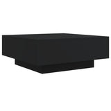 NNEVL Coffee Table with LED Lights Black 80x80x31 cm
