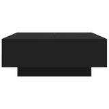 NNEVL Coffee Table with LED Lights Black 80x80x31 cm