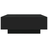 NNEVL Coffee Table with LED Lights Black 80x80x31 cm