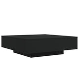 NNEVL Coffee Table with LED Lights Black 100x100x31 cm