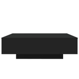 NNEVL Coffee Table with LED Lights Black 100x100x31 cm