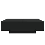 NNEVL Coffee Table with LED Lights Black 100x100x31 cm