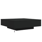 NNEVL Coffee Table with LED Lights Black 100x100x31 cm