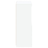 NNEVL Side Cabinet with LED Lights White Engineered Wood