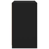 NNEVL Side Cabinets with LED Lights 2 pcs Black Engineered Wood