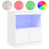 NNEVL Sideboard with LED Lights White 60x37x67 cm