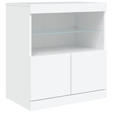 NNEVL Sideboard with LED Lights White 60x37x67 cm