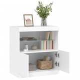 NNEVL Sideboard with LED Lights White 60x37x67 cm