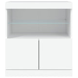 NNEVL Sideboard with LED Lights White 60x37x67 cm