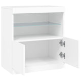 NNEVL Sideboard with LED Lights White 60x37x67 cm