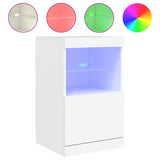 NNEVL Sideboard with LED Lights White 41x37x67 cm
