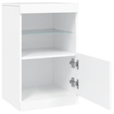 NNEVL Sideboard with LED Lights White 41x37x67 cm