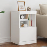 NNEVL Sideboard with LED Lights White 41x37x67 cm