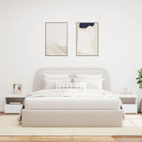 NNEVL Bedside Cabinets with LED Lights 2 pcs White 50x40x45 cm