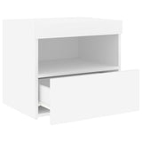 NNEVL Bedside Cabinets with LED Lights 2 pcs White 50x40x45 cm