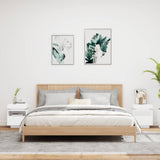 NNEVL Bedside Cabinets with LED Lights 2 pcs White 40x39x48.5 cm