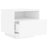 NNEVL Bedside Cabinets with LED Lights 2 pcs White 40x39x37 cm