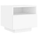 NNEVL Bedside Cabinets with LED Lights 2 pcs White 40x39x37 cm