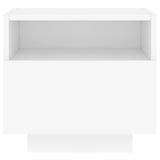 NNEVL Bedside Cabinets with LED Lights 2 pcs White 40x39x37 cm