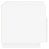 NNEVL Bedside Cabinets with LED Lights 2 pcs White 40x39x37 cm