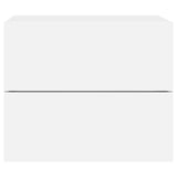 NNEVL Wall-mounted Bedside Cabinet with LED Lights White
