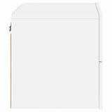 NNEVL Wall-mounted Bedside Cabinet with LED Lights White