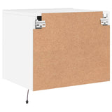 NNEVL Wall-mounted Bedside Cabinet with LED Lights White