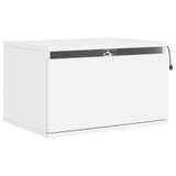 NNEVL Wall-mounted Bedside Cabinets with LED Lights 2 pcs White