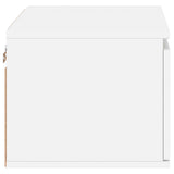 NNEVL Wall-mounted Bedside Cabinets with LED Lights 2 pcs White