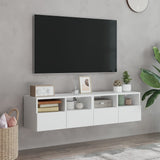 NNEVL TV Wall Cabinets 2 pcs White 60x30x30 cm Engineered Wood