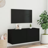 NNEVL TV Cabinet Wall-mounted Black 100x30x41 cm