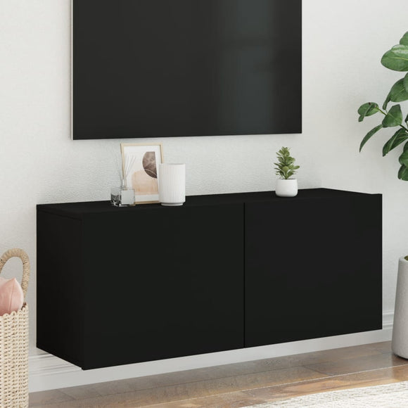 NNEVL TV Cabinet Wall-mounted Black 100x30x41 cm
