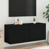 NNEVL TV Cabinet Wall-mounted Black 100x30x41 cm