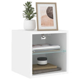 NNEVL TV Wall Cabinets with LED Lights 2 pcs White 30x28.5x30 cm