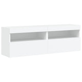 NNEVL TV Wall Cabinets with LED Lights 2 pcs White 60x30x40 cm