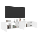 NNEVL TV Wall Cabinets with LED Lights 2 pcs White 80x35x31 cm
