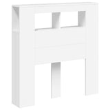 NNEVL LED Headboard White 100 cm Engineered Wood