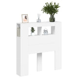 NNEVL LED Headboard White 100 cm Engineered Wood