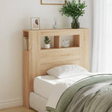 NNEVL LED Headboard Sonoma Oak 100x18.5x103.5 cm Engineered Wood