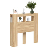 NNEVL LED Headboard Sonoma Oak 100x18.5x103.5 cm Engineered Wood