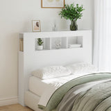 NNEVL LED Headboard White 120 cm Engineered Wood