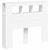 NNEVL LED Headboard White 120 cm Engineered Wood