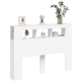 NNEVL LED Headboard White 140x18.5x103.5 cm Engineered Wood
