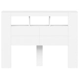 NNEVL LED Headboard White 140x18.5x103.5 cm Engineered Wood