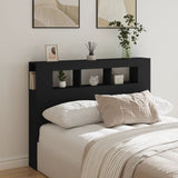 NNEVL LED Headboard Black 140 cm Engineered Wood