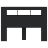 NNEVL LED Headboard Black 140 cm Engineered Wood