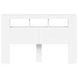 NNEVL LED Headboard White 160 cm Engineered Wood